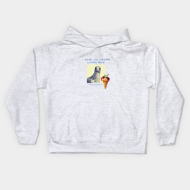 Gavin the Gull - Your ice cream looks nice... Kids Hoodie by MyriadNorfolk